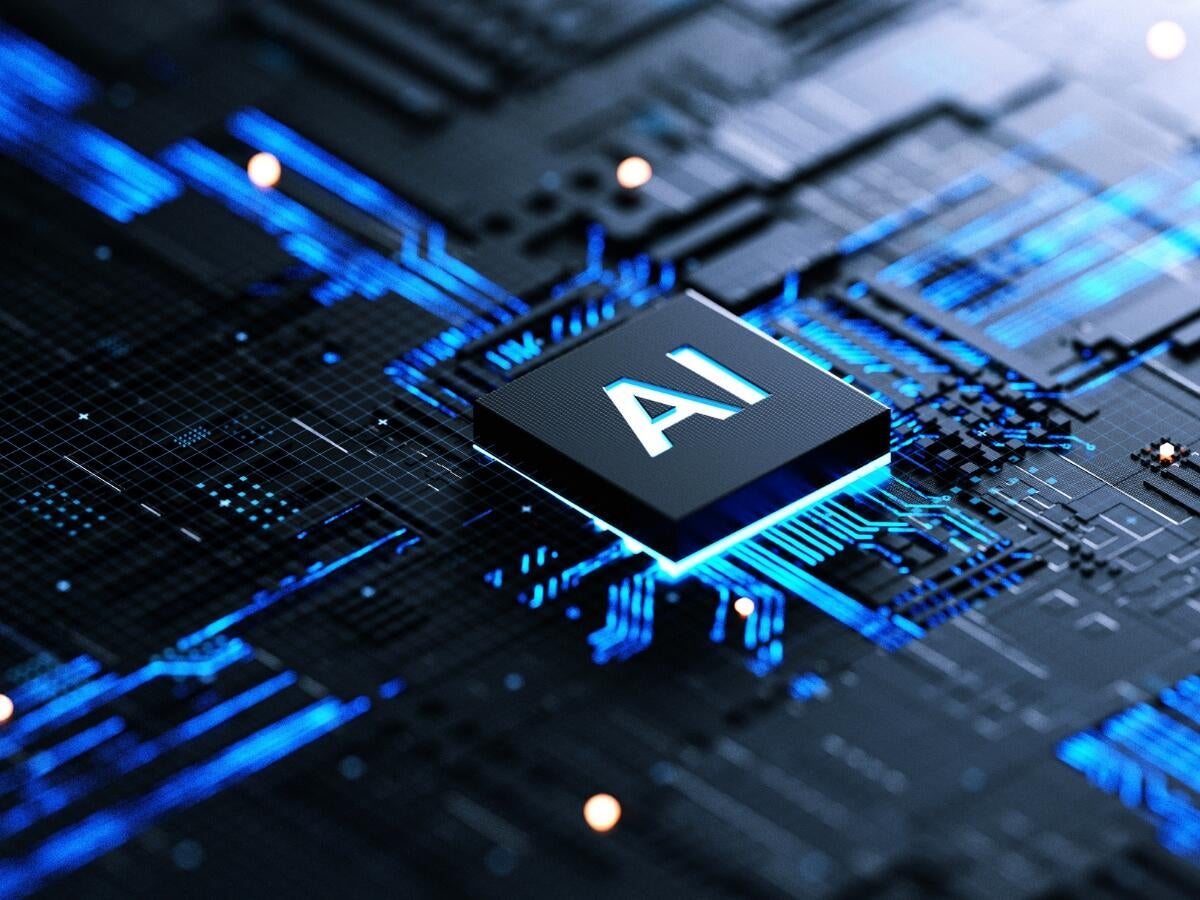 AI chip on a motherboard