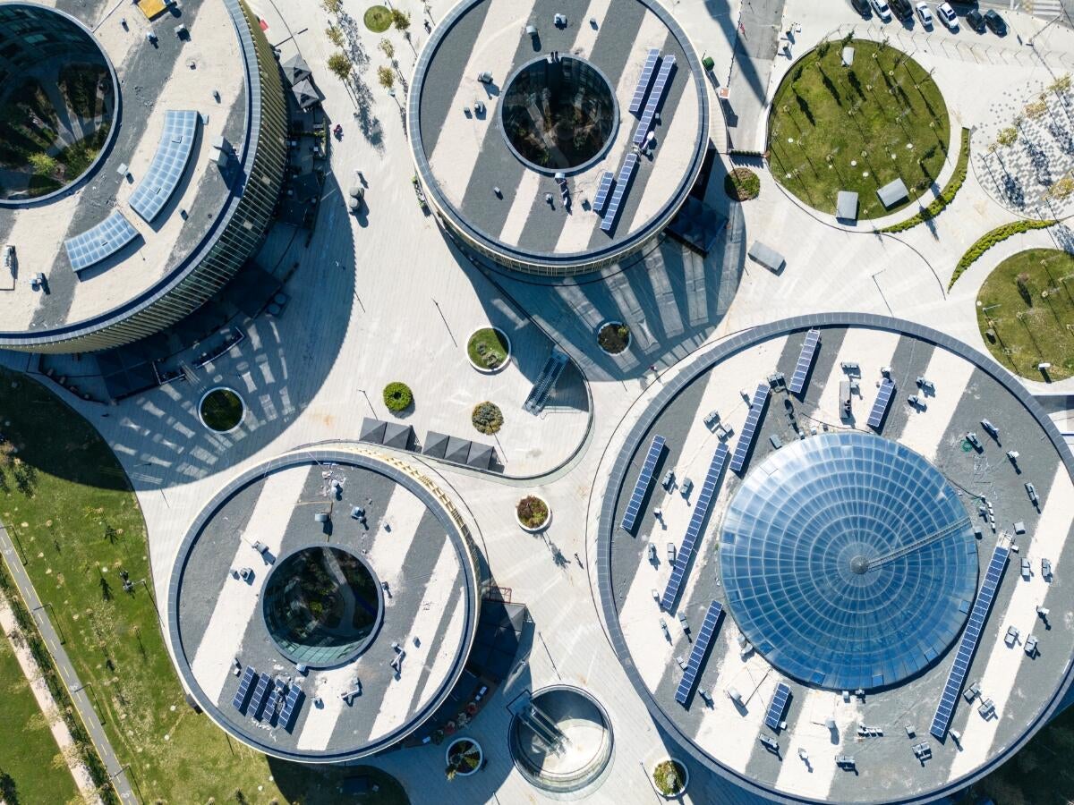 overhead view of plant