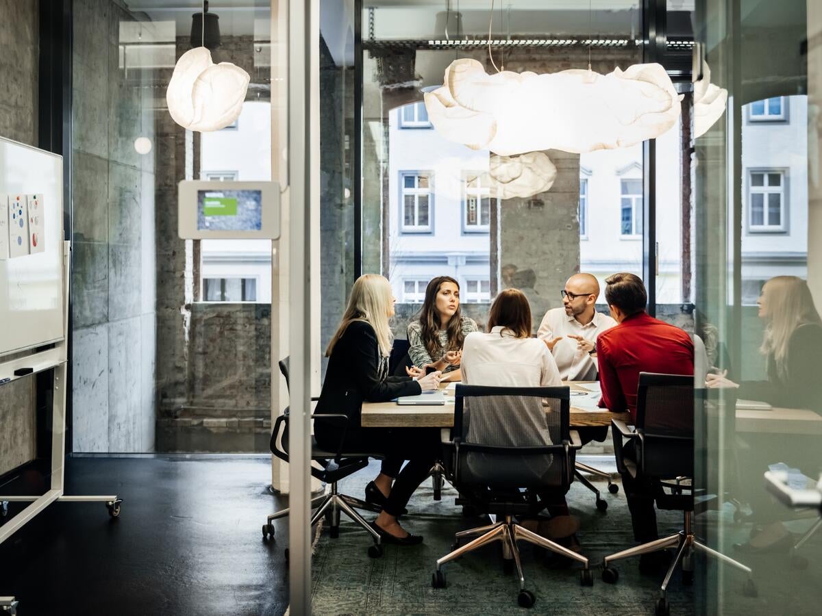 office workers in a meeting