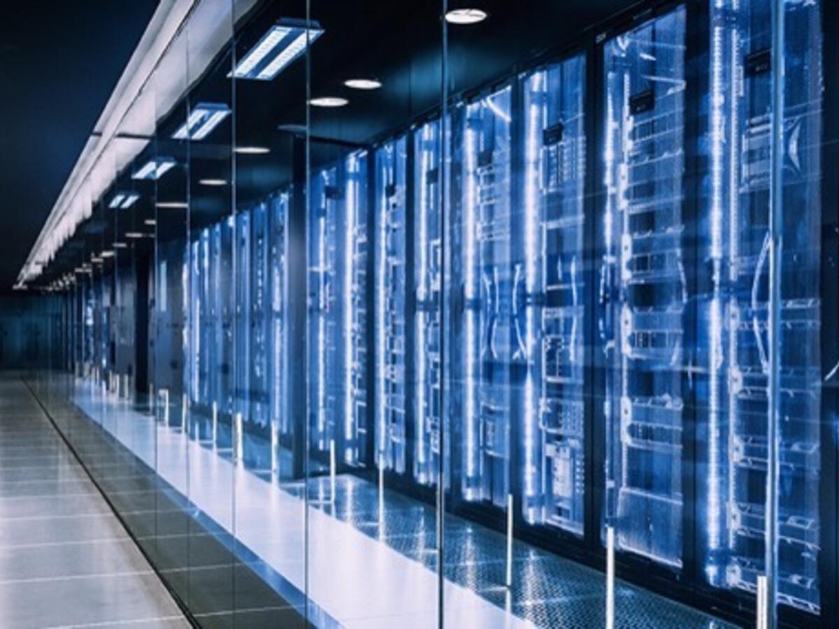Interior of a data center