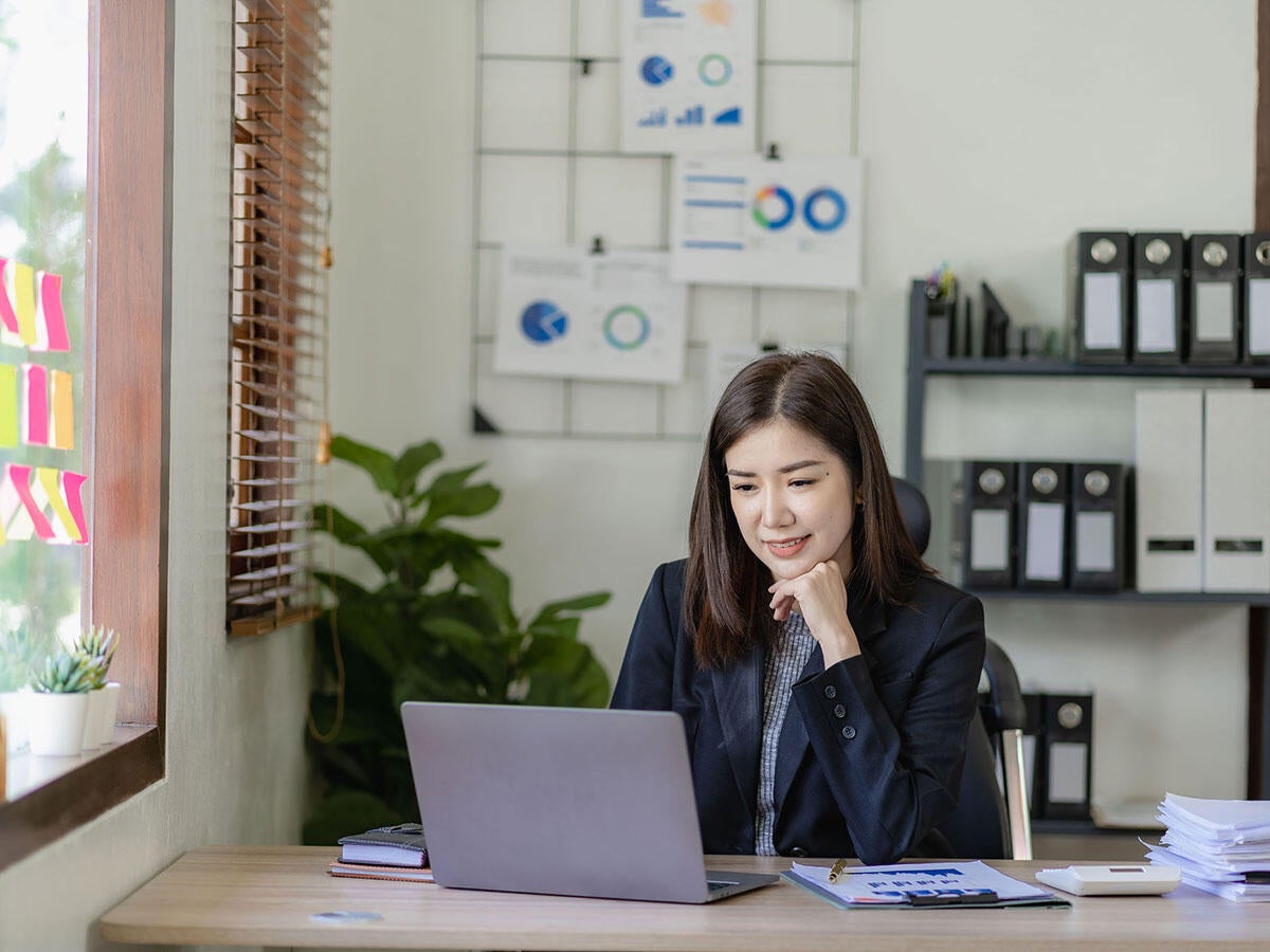 A person working from home