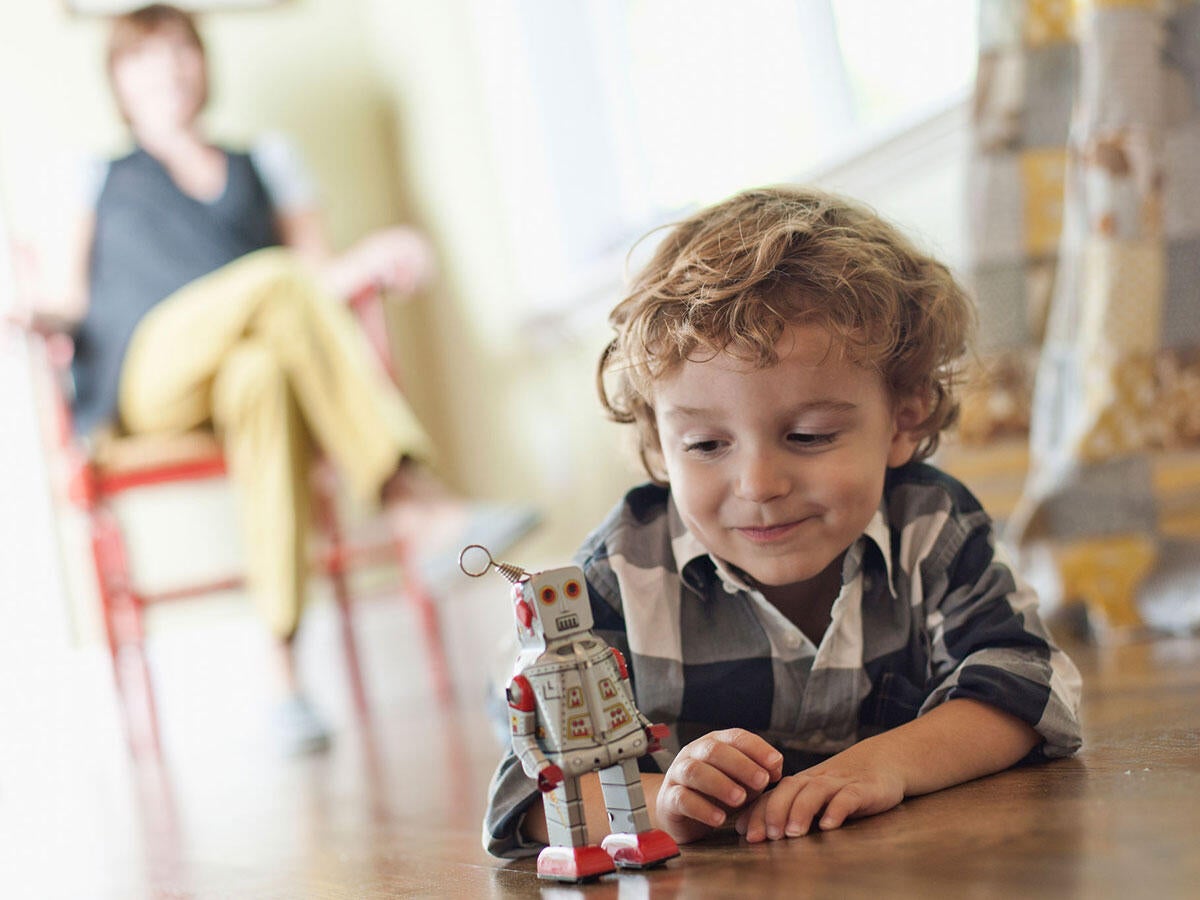A child playing with a toy