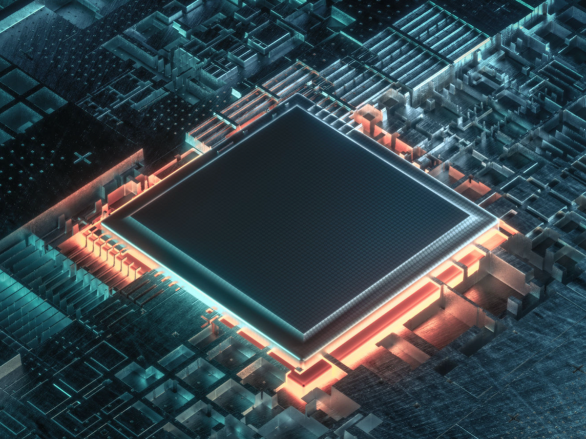 AI chip on a motherboard