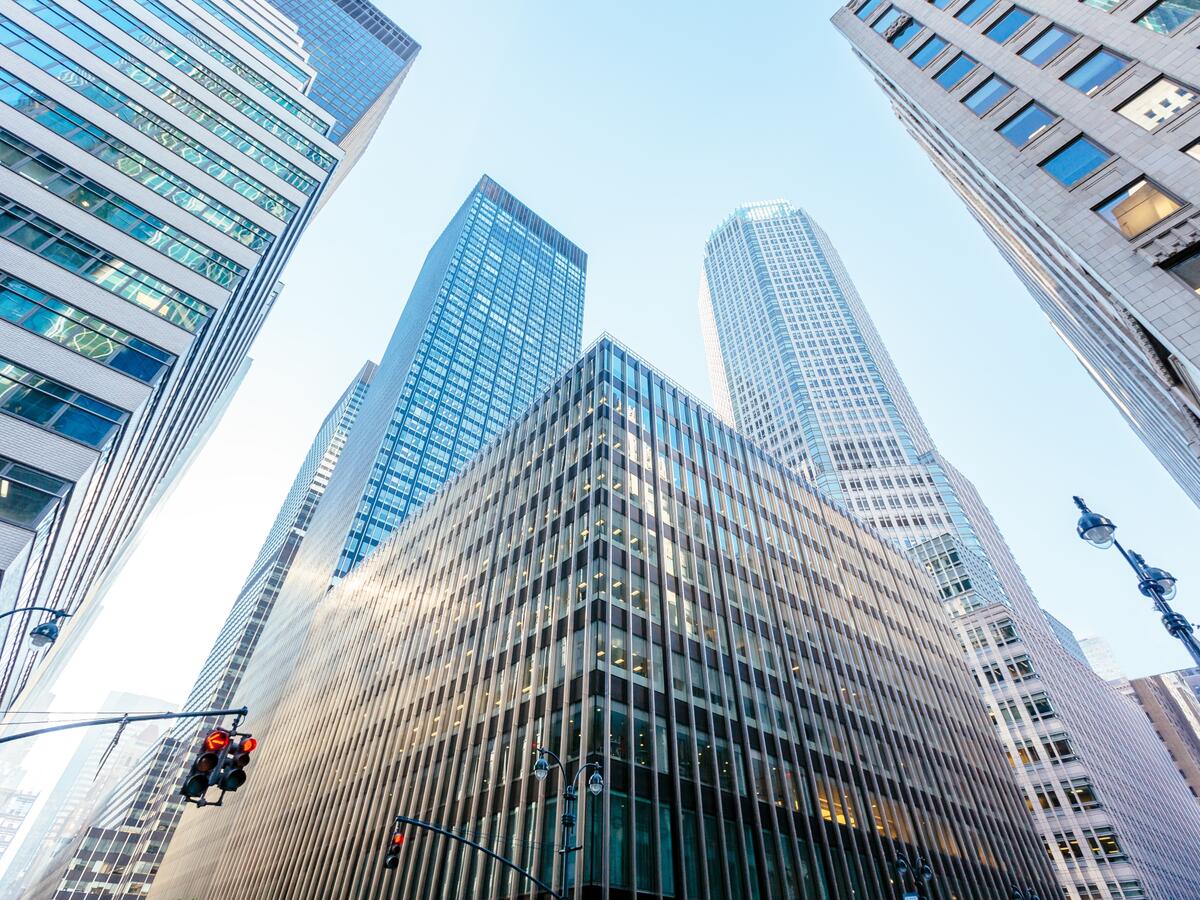 Modern buildings.