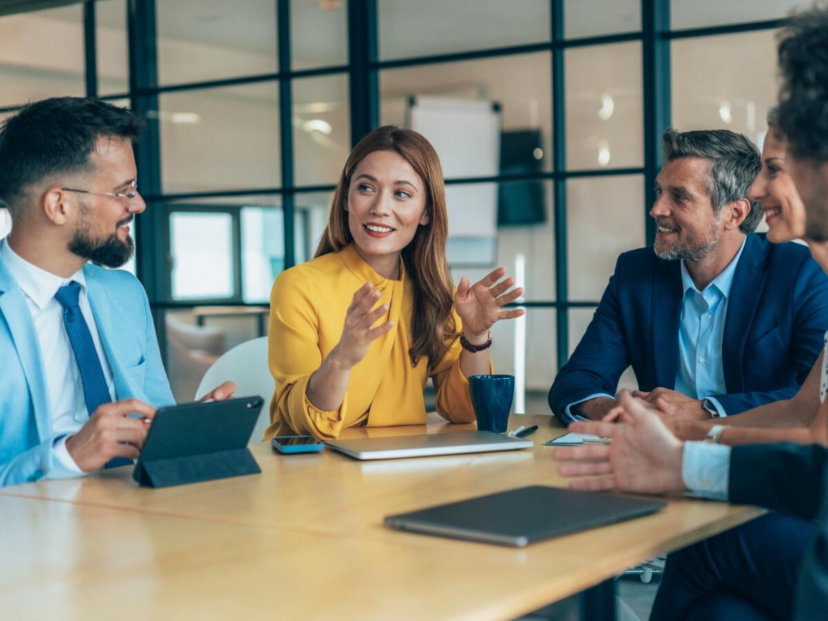 people having meeting in an office