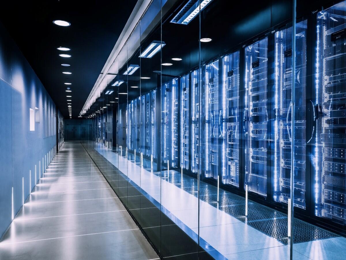 Inside of a data center.