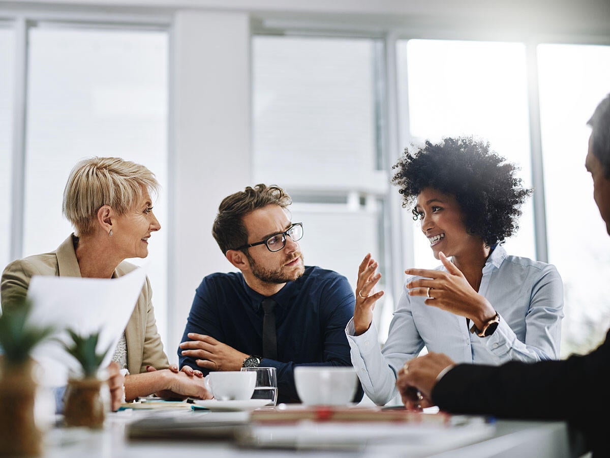 group discussion on table