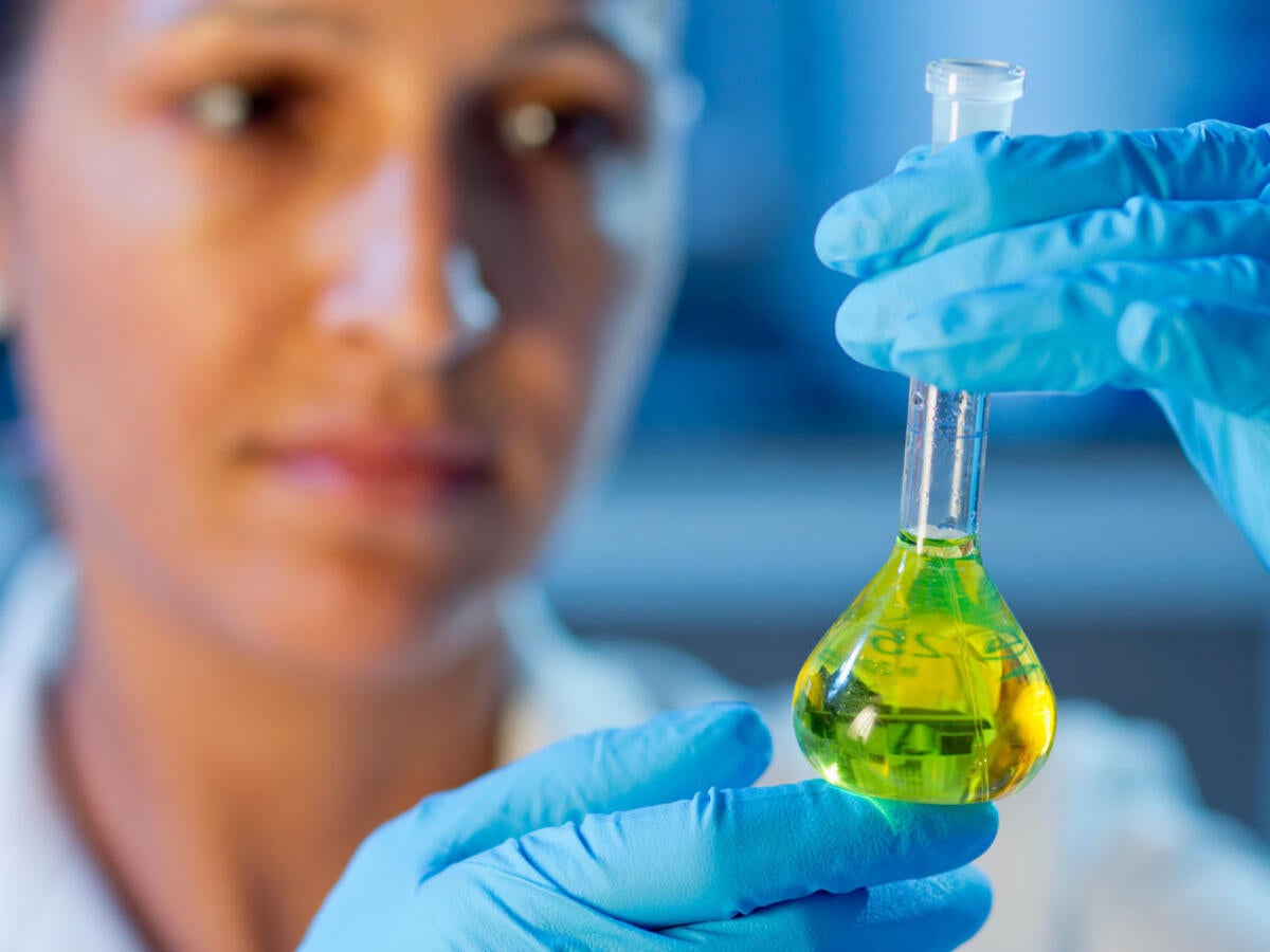 researcher at the laboratory