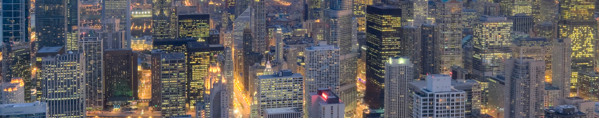 Aerial photo of downtown Chicago