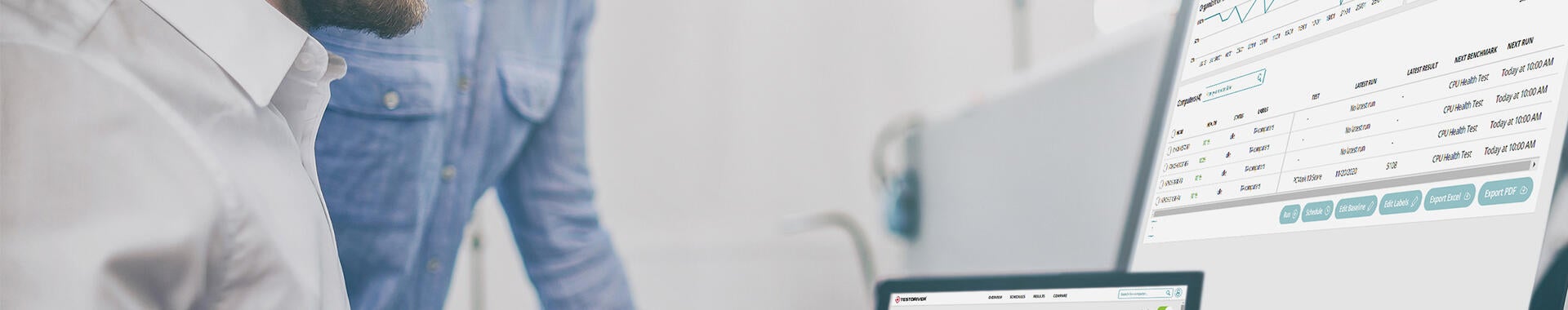 IT professionals with CPU Health Test