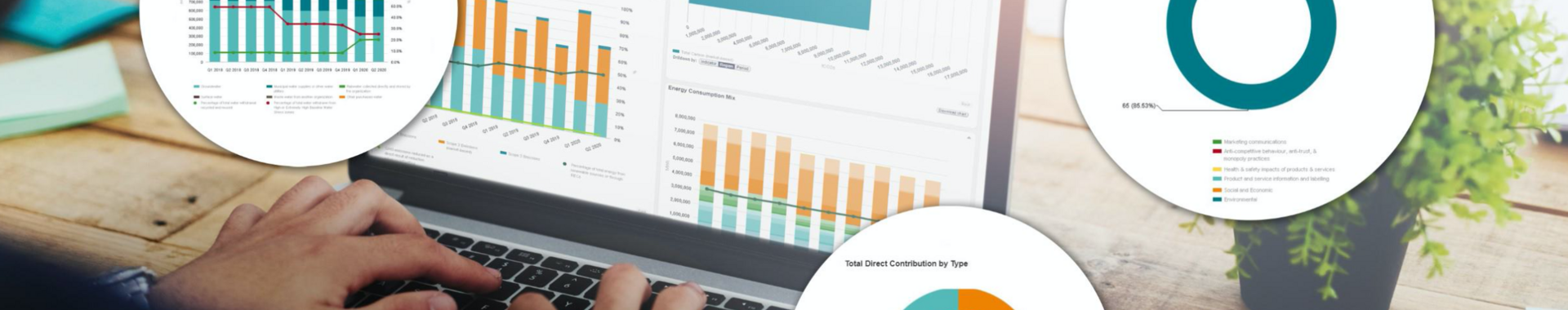 UL 360 ESG and Sustainability data on laptop screen