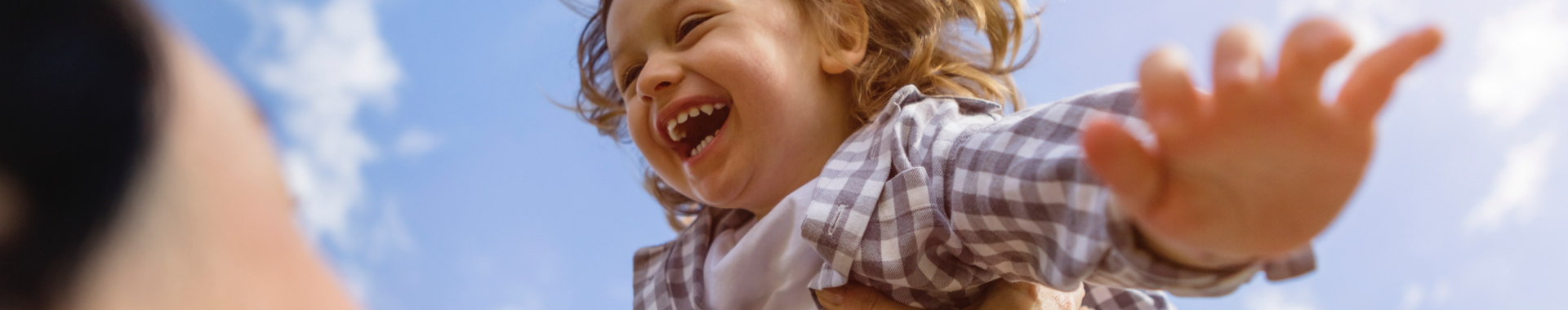 A mom playing with their child