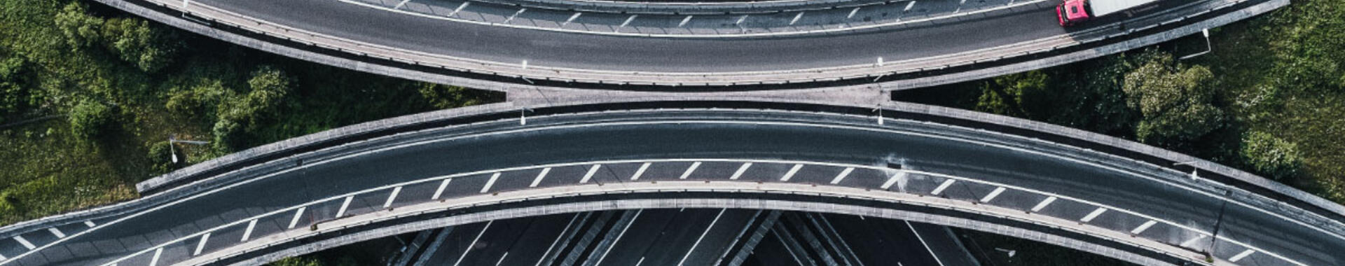 Overhead view of a highway