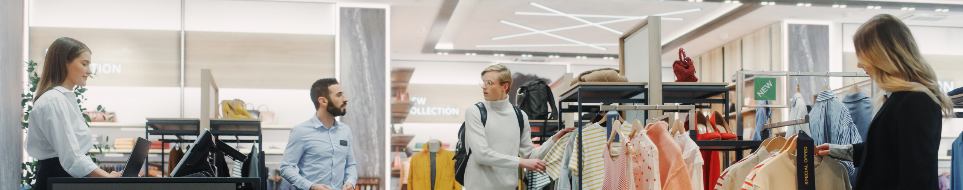 people shopping for clothes