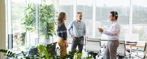 People talking in a conference room