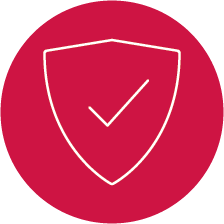Checkmark in a shield icon