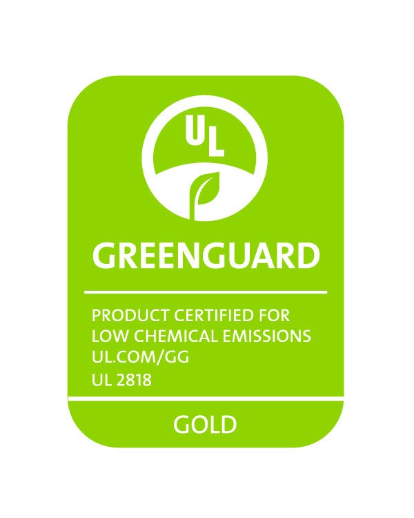 UL GREENGUARD certification mark gold