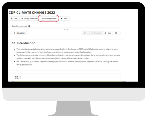 Screenshot showing how to export and transfer to CDP