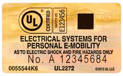 UL 2272 hologram label