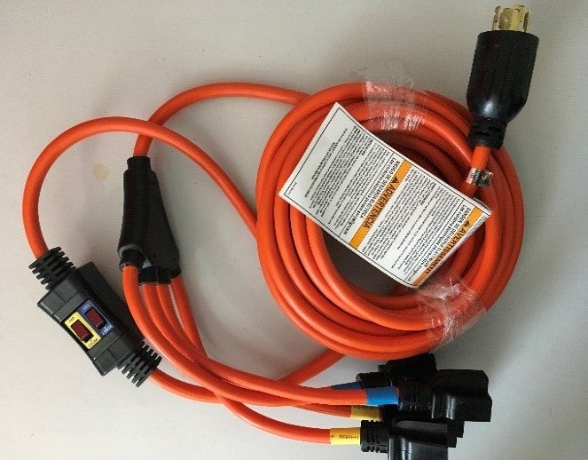25 foot, 30-Amp Generator Distribution Extension Cord