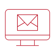 desktop with mail icon