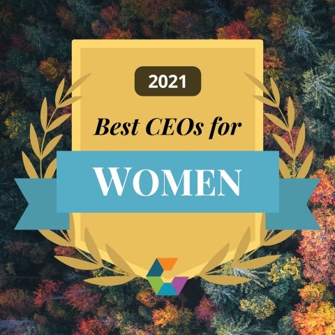 Best CEOs for Women award on organic abstract background