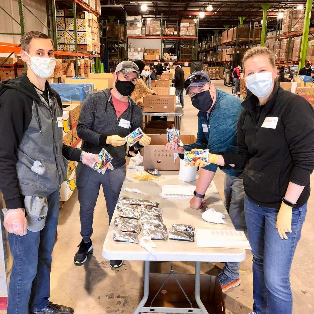 UL Pride Members volunteer together.
