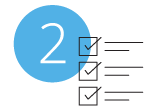Icon of a 2 and a checklist