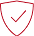 Red security shield icon