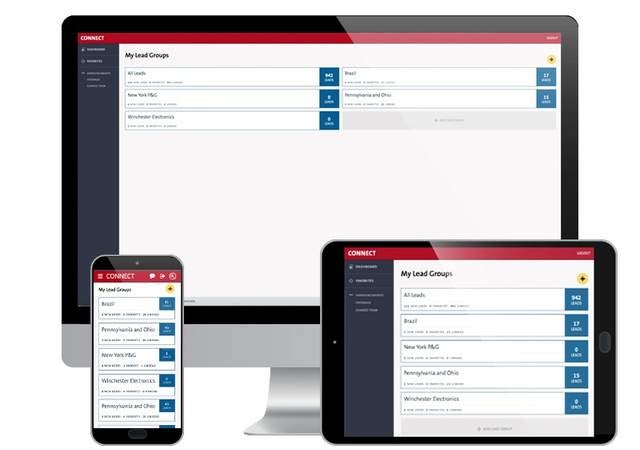 Screenshot mockups of UL Connect for Product iQ on a PC, tablet and mobile device