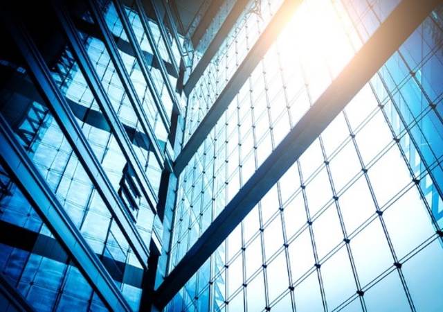 Glass building exterior
