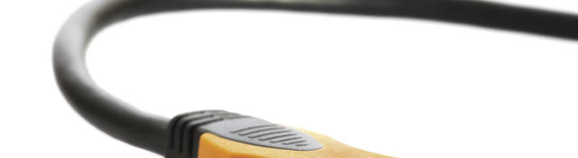 A close-up image of an HDMI cord. 