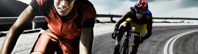 2 men on racing bicycles