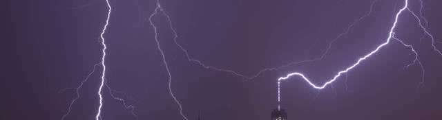 Lightning over the World Trade Center 