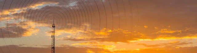 Radiowave visualization at sunset