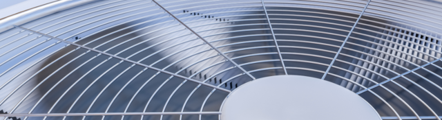 Close up view of HVAC units 