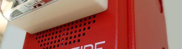 Emergency fire alert light