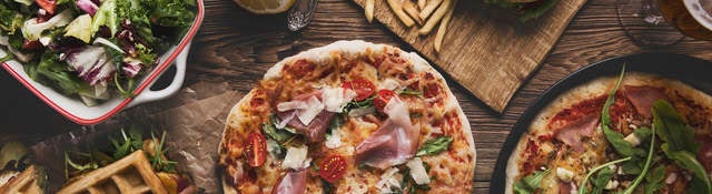 Food on a wooden table