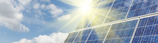 Sun reflecting off solar panel