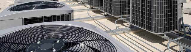 Many air conditioning units outside