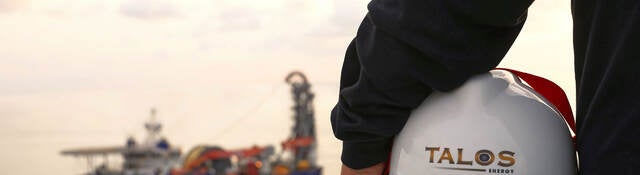 An offshore oil rig