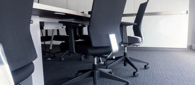 Carpeting in a clean modern conference room.  