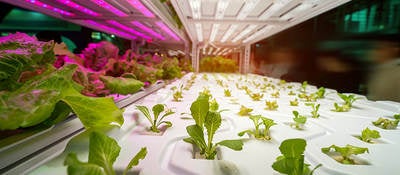 Greenhouse Plant with LEDs