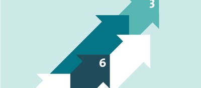 Illustration of a group of 5 arrows going upward