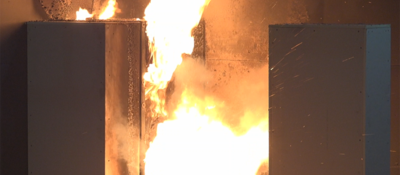 full scale fire test of a battery - UL 9540A
