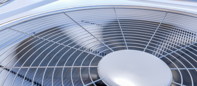 Close up view of HVAC units 