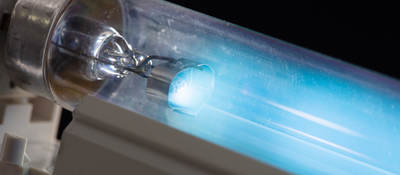 A UVC light shines bright
