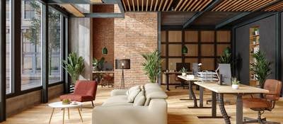 Modern furniture in an open air environment