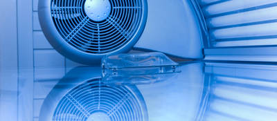 HVAC fan with ultraviolet light