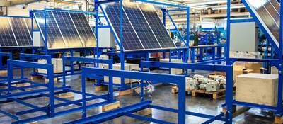 Interior of a fabrication and machining factory for PV